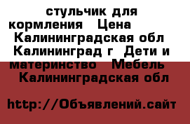 стульчик для кормления › Цена ­ 1 000 - Калининградская обл., Калининград г. Дети и материнство » Мебель   . Калининградская обл.